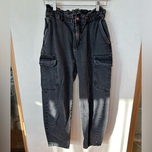 Zara Charcoal Gray Cargo Pants
